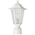 NUVO Lighting 60-994 Cornerstone, 1-Light, 14in, Post Lantern with Clear Seed Glass