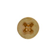 Metallics JFWPB14 6 x 2 in. Flat Head Phillips Wood Screws - Brass - 100qty