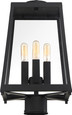 NUVO Lighting 60-6585 Halifax, 4-Light, Post Lantern, Matte Black Finish with Clear Glass