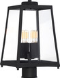 NUVO Lighting 60-6585 Halifax, 4-Light, Post Lantern, Matte Black Finish with Clear Glass