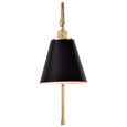 NUVO Lighting 60-7445 Dover, 1-Light, Wall Sconce, Black with Vintage Brass