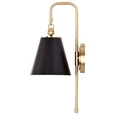 NUVO Lighting 60-7445 Dover, 1-Light, Wall Sconce, Black with Vintage Brass