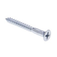 Metallics JFWP43 12 x 2-1/2 in. Flat Head Phillips Wood Screws - Steel Zinc - 100qty