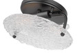 NUVO Lighting 60-7810 Glacier, 2 Light Large Flush Mount, Medium Base, 60W, Matte Black, Ice Glass