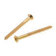 Metallics JFWPB40 12 x 1-1/4 in. Flat Head Phillips Wood Screws - Brass - 100qty