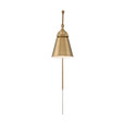 NUVO Lighting 60-7367 Bayard Swing Arm Lamp, Burnished Brass with Switch