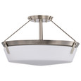NUVO Lighting 60-7762 Rowen 4-Light Semi Flush, Brushed Nickel Finish, Etched White Glass