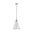 NUVO Lighting NUV-60-7474 Tango - 1 Light - Medium Pendant - Matte White with Burnished Brass