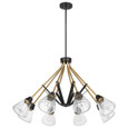 NUVO Lighting NUV-60-7686 Starlight - 8 Light Chandelier - Medium Base - 60 Watt - Matte Black Finish - Clear Seeded Glass