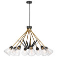 NUVO Lighting NUV-60-7686 Starlight - 8 Light Chandelier - Medium Base - 60 Watt - Matte Black Finish - Clear Seeded Glass