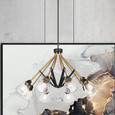 NUVO Lighting 60-7686 Starlight, 8 Light Chandelier, Medium Base, 60W, Matte Black Finish, Clear Seeded Glass NUVO Lighting 60-7686 Starlight, 8 Light Chandelier, Medium Base, 60W, Matte Black Finish, Clear Seeded Glass