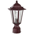 NUVO Lighting 60-995 Cornerstone, 1-Light, 14in, Post Lantern with Clear Seed Glass