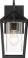 NUVO Lighting 60-6591 Hopewell, 1-Light, Small Lantern, Matte Black Finish with Clear Seeded Glass