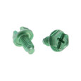Metallics JGSH24 Ground Screw10-32 X 3/8 Hwh Sl Green Steel Zinc (Jar 100)