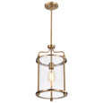 NUVO Lighting 60-7935 Yorktown 1-Light Pendant, Burnished Brass Finish, Clear Glass