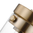 NUVO Lighting 60-7529 Intersection, 1-Light, Mini Pendant, Burnished Brass with Clear Glass