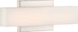 NUVO Lighting 62-1330 Jess, LED Small Vanity, Brushed Nickel Finish with White Acrylic