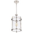 NUVO Lighting 60-7955 Yorktown 1-Light Pendant, Polished Nickel Finish, Clear Glass