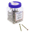 Metallics JGDS4 8 x 2-1/2 in. Flat Head Phillips Deck Screws - Steel Yellow Zinc - Coarse Threads - 100qty