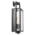 NUVO Lighting NUV-60-7544 Exhibit - 1 Light - Medium Wall Lantern - Matte Black Finish with Clear Beveled Glass