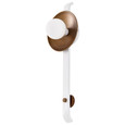 NUVO Lighting 60-7741 Colby 1-Light Wall Sconce, White and Natural Brass Finish