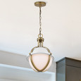 NUVO Lighting 60-7664 Lincoln, 1-Light Medium Pendant, Medium Base, 60W, Matte White Finish, White Opal Glass