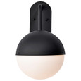 NUVO Lighting 62-1617 Atmosphere, 10W LED, Large Wall Lantern, Matte Black with White Opal Glass