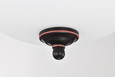 NUVO Lighting NUV-62-1558 Center Lock 13 Inch LED Flush Mount - 19 Watt - 3000K - Mahogany Bronze Finish - Frosted Glass