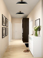 NUVO Lighting 60-7494 Colony 1-Light Medium Semi-Flush Mount Fixture Matte Black with Burnished Brass