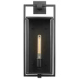 NUVO Lighting 60-7545 Exhibit, 1-Light, Large Wall Lantern, Matte Black Finish with Clear Beveled Glass