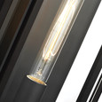 NUVO Lighting 60-7545 Exhibit, 1-Light, Large Wall Lantern, Matte Black Finish with Clear Beveled Glass