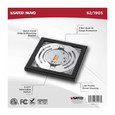 NUVO Lighting 62-1905 Blink Performer, 8W LED, 5in Square Fixture, Black Finish, 5 CCT Selectable