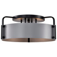NUVO Lighting 60-7851 Altos 4-Light Semi Flush, 18in, Gray and Matte Black Finish