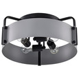 NUVO Lighting 60-7851 Altos 4-Light Semi Flush, 18in, Gray and Matte Black Finish