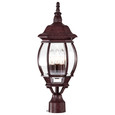 NUVO Lighting 60-898 Central Park, 3 Light, 21in, Post Lantern with Clear Beveled Glass