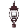 NUVO Lighting NUV-60-898 Central Park - 3 Light - 21 in. - Post Lantern with Clear Beveled Glass