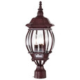 NUVO Lighting NUV-60-898 Central Park - 3 Light - 21 in. - Post Lantern with Clear Beveled Glass