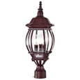 NUVO Lighting 60-898 Central Park, 3 Light, 21in, Post Lantern with Clear Beveled Glass