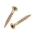 Metallics JRSDS1 8 x 1-1/4 in. Bugle Head Star Drive Deck Screws - Steel Yellow Zinc - Type 17 - Threads - 100qty