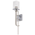 NUVO Lighting 60-7747 Terrace 1-Light Wall Sconce, Polished Nickel Finish, Crackel Glass
