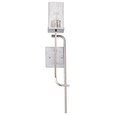 NUVO Lighting 60-7747 Terrace 1-Light Wall Sconce, Polished Nickel Finish, Crackel Glass