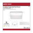 NUVO Lighting 62-1217 14in, Flush Mounted LED Fixture, CCT Selectable, Square, White Acrylic, with Sensor