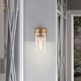 NUVO Lighting 60-7531 Intersection, 1-Light, Vanity, Burnished Brass with Clear Glass