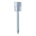Metallics JRWV37200 Thread Rod 1/4 X 2 Wood V-Mt Ancr St-zn (Jar 25)