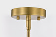 NUVO Lighting 60-7877 Everton 2 Light Pendant, 14in, Matte Gray and Brass Finish, Etched Opal Glass