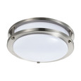 NUVO Lighting 62-1561 16W, 10in, LED Flush Mount Fixture, 3000K, Dimmable, Brushed Nickel, White Lens