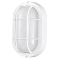 NUVO Lighting NUV-62-1388 LED Small Oval Bulk Head Fixture - White Finish with White Glass