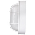 NUVO Lighting NUV-62-1388 LED Small Oval Bulk Head Fixture - White Finish with White Glass