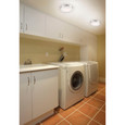 NUVO Lighting 62-458 Pi, 9in, Flush Mount LED Fixture, Brushed Nickel Finish with Etched Glass