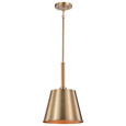NUVO Lighting 60-7939 Alexis 1-Light Small Pendant, Burnished Brass and Gold Finish